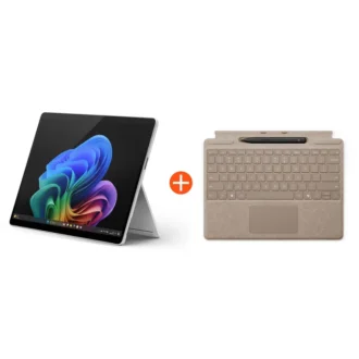Microsoft Surface Pro (11. Edition) Copilot+ PC 13" 2in1 Platin 5G Snapdragon® X Plus 16GB/256GB SSD Win11 EP2-08261 ohne Netzteil inkl. Keyboard mit Slim Pen Sand