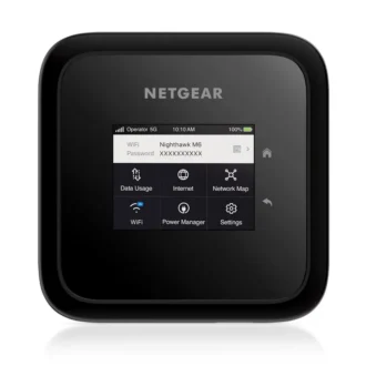 NETGEAR mobiler Hotspot-Router Nighthawk M6 5G WiFi 6 (MR6150) – der ultimative Reisebegleiter für schnelle, sichere Verbindungen mit bis zu 2,5 GBit/s – Teilen mit 32 Geräten – freigeschaltet, unterstützt internationales Roaming