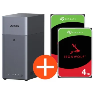 UGREEN NASync DH2300 NAS System 2-Bay 8TB inkl. 2x Seagate IronWolf ST4000VN006 4TB