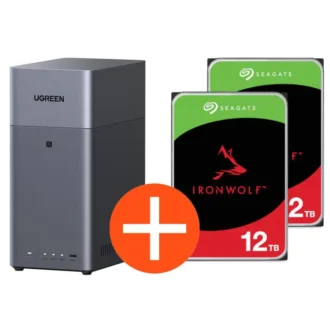 UGREEN NASync DH2300 NAS System 2-Bay 24TB inkl. 2x Seagate IronWolf ST12000VN0008 12TB