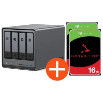 UGREEN NASync DXP4800 Plus NAS System 4-Bay 32TB inkl. 2x Seagate IronWolf ST16000NT001 16 TB