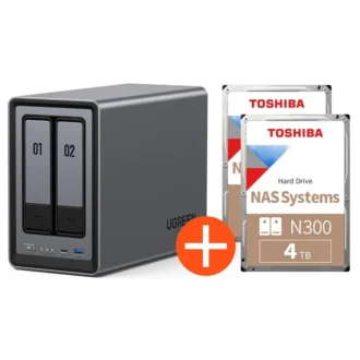 UGREEN NASync DXP2800 NAS System 2-Bay 8TB inkl. 2x Toshiba NAS HDD N300 – 4TB