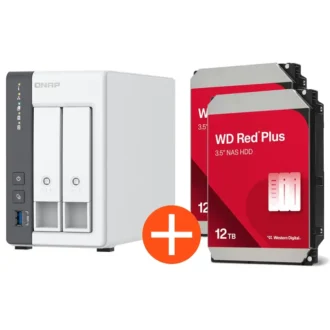 QNAP TS-216G NAS System 2-Bay 24TB inkl. 2x 12TB WD Red Plus WD120EFGX