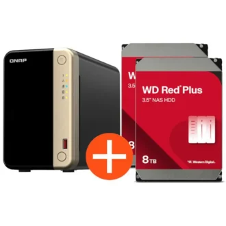 QNAP TS-264-8G NAS System 2-Bay 16TB inkl. 2x 8TB WD Red Plus WD80EFPX