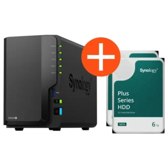 Synology DS225+ NAS System 2-Bay 12 TB inkl. 2x 6 TB Synology HDD HAT3300-6T