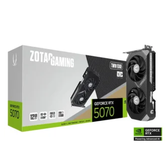 ZOTAC GAMING GeForce RTX 5070 Twin Edge OC 12GB GDDR7 Grafikkarte 3x DP, 1x HDMI