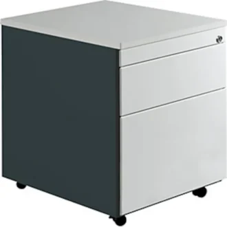 Schubladencontainer, Rollen, 579x600, 1 Schub, 1 Hängereg., anthr./lichtgrau