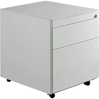 Schubladencontainer mit Rollen, 570x600, 1 Schub, 1 Hängereg., lichtgrau