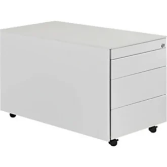 Schüberollcontainer, 520x800mm, Stahlpl., 3 Schübe, lichtgrau